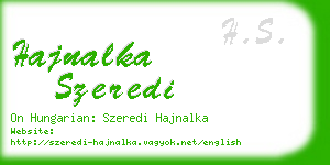 hajnalka szeredi business card